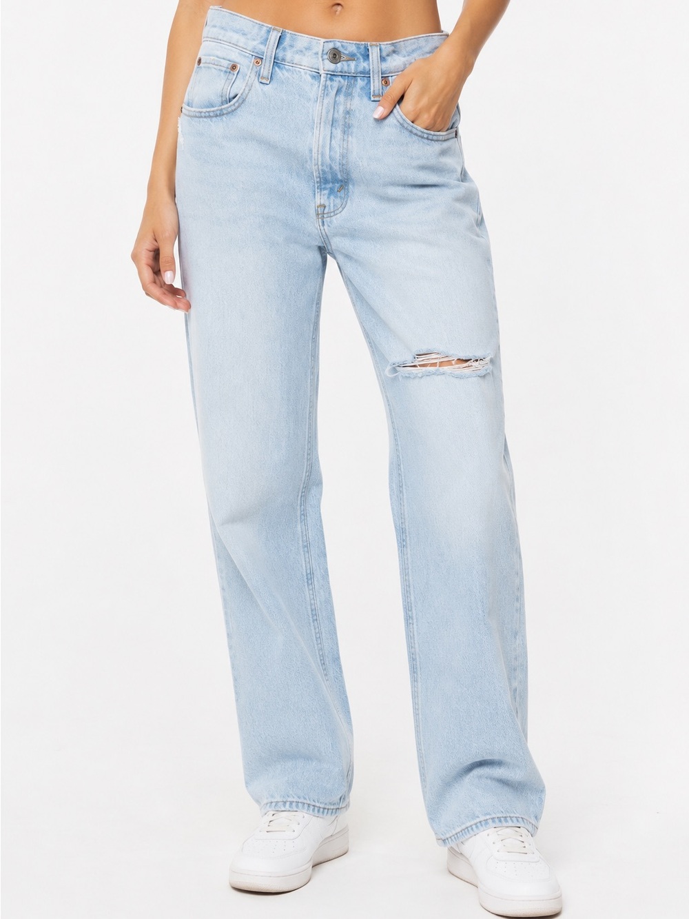 Abercrombie & Fitch Curve Love The 90s Relaxed Jeans - High Rise - Cut